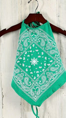 GREEN Bandana Halter Top