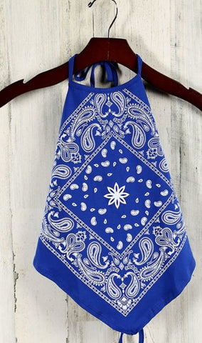 Royal Bandana Halter Top