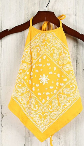 Yellow Bandana Halter Top