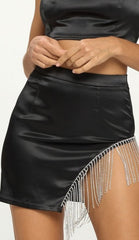 Rhinestone Mini Skirt