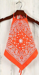 Orange Bandana Halter Top